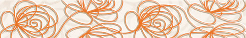 Wave Modern Orange Wandbordüre