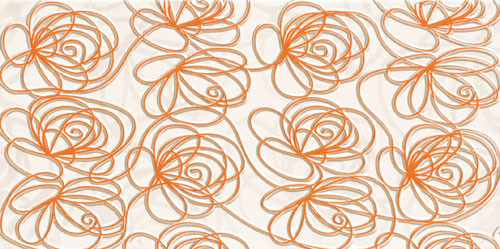 Wave Modern Orange Wanddekor