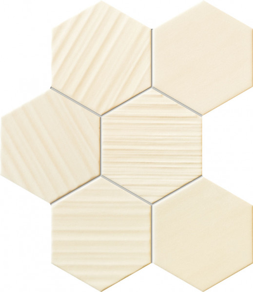 Wandmosaik Horizon Hex Ivory 28,9x22,1 mm