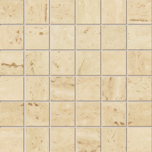 Livingstone Travertine 1A Feinsteinzeug Mosaik